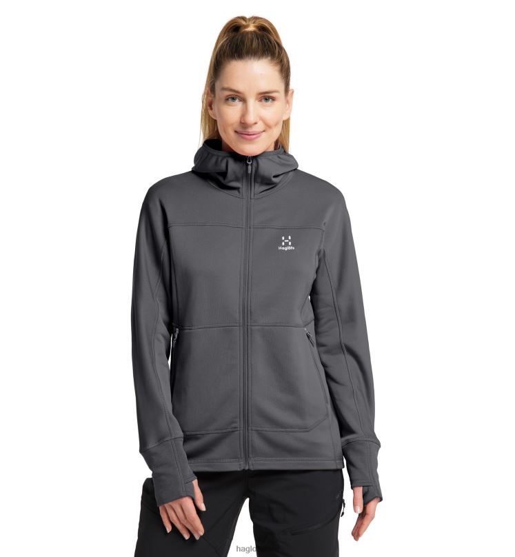 Magnetite Women Haglofs Betula Hood Tops ZXT0L552