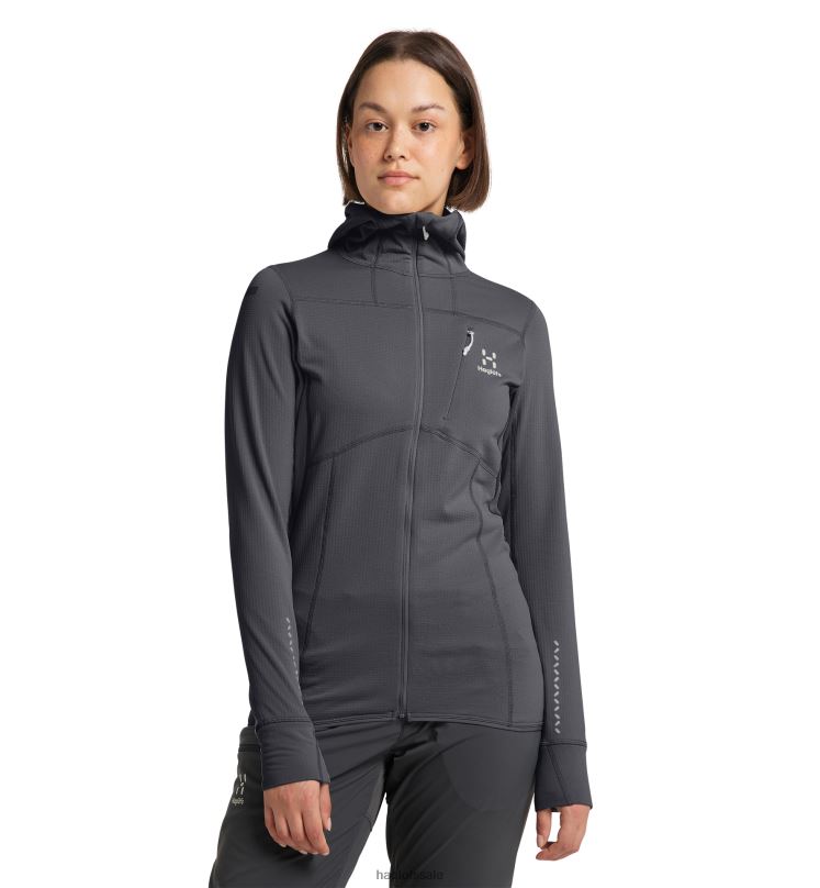 Magnetite Women Haglofs L.I.M Mid Comp Hood Tops ZXT0L740