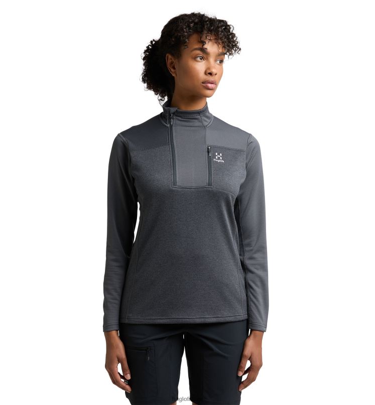 Magnetite Women Haglofs ROC Flash Mid Halfzip Tops ZXT0L615