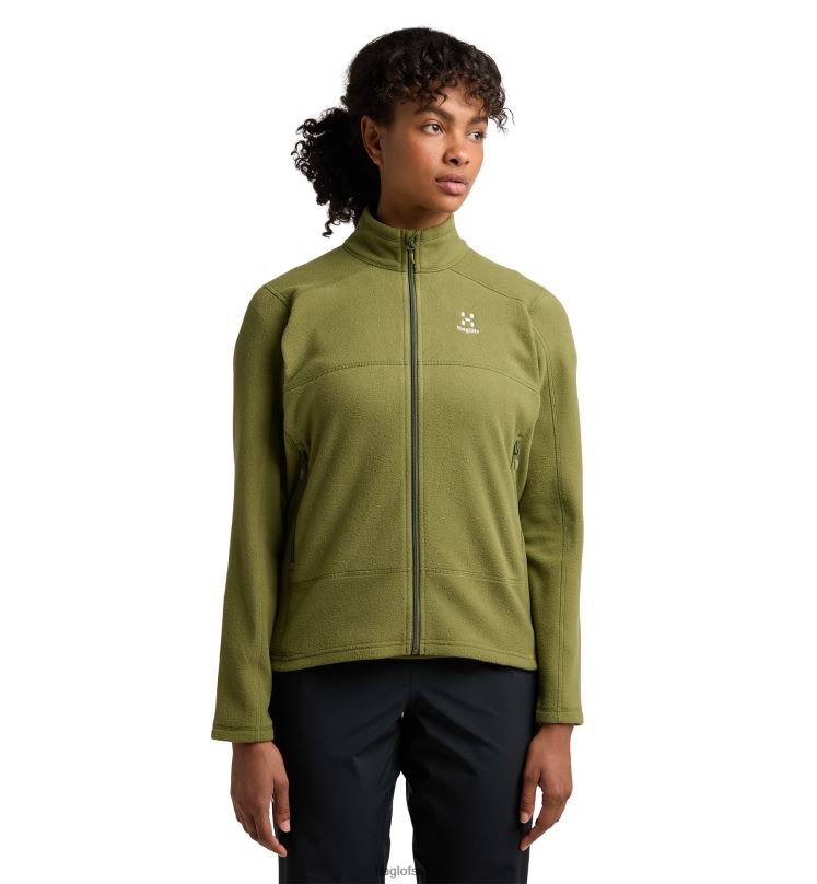 Olive Green Women Haglofs Buteo Mid Jacket Tops ZXT0L573