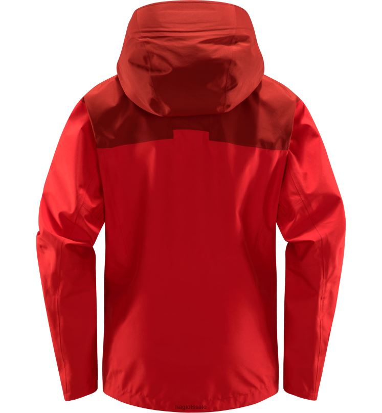 Poppy Red/Corrosion Women Haglofs ROC Flash GTX Jacket Tops ZXT0L640