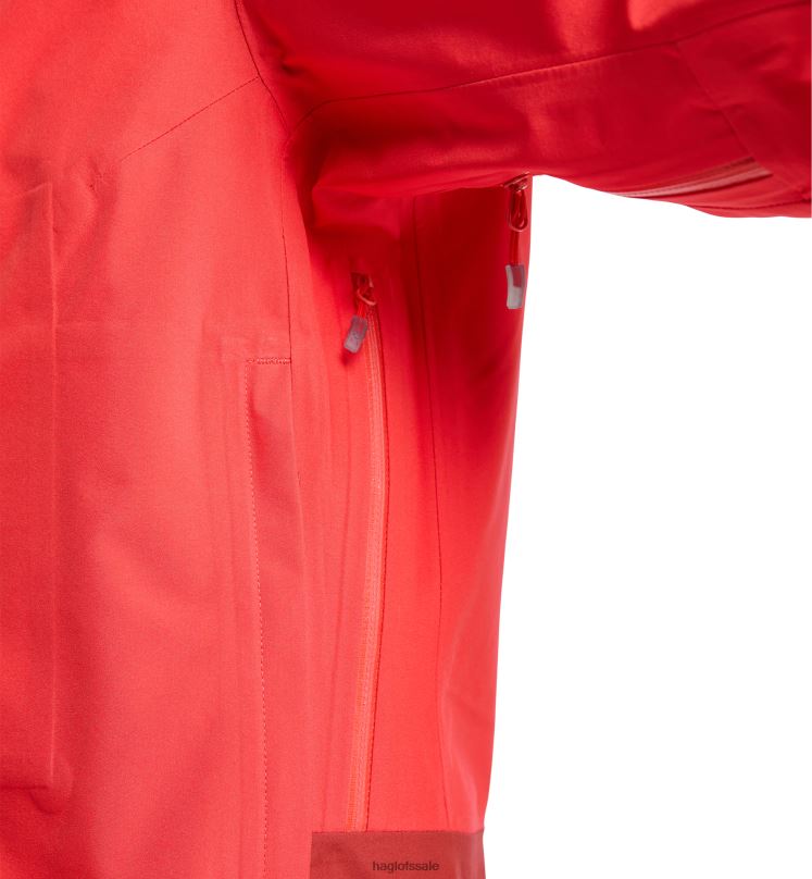 Poppy Red/Corrosion Women Haglofs ROC Sloper Proof Jacket Tops ZXT0L684