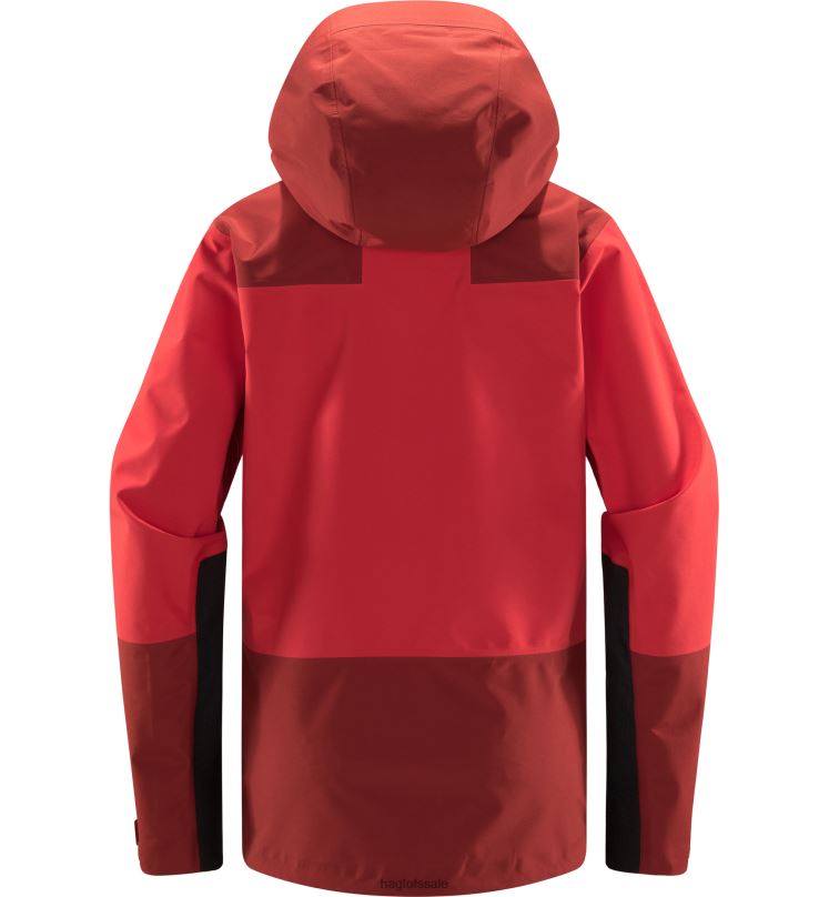 Poppy Red/Corrosion Women Haglofs ROC Sloper Proof Jacket Tops ZXT0L684