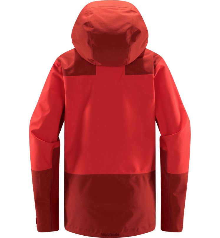 Poppy Red/Corrosion Women Haglofs ROC Sloper Proof Jacket Tops ZXT0L684