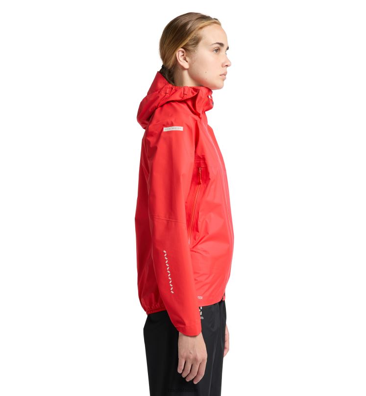 Poppy Red Women Haglofs L.I.M GTX Active Jacket Tops ZXT0L578