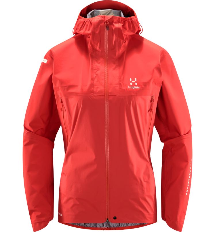 Poppy Red Women Haglofs L.I.M GTX Active Jacket Tops ZXT0L578