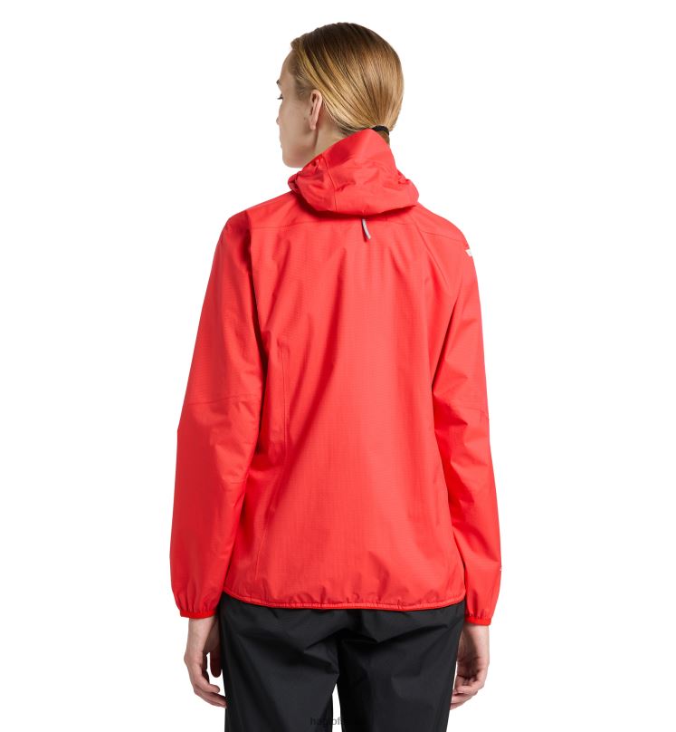 Poppy Red Women Haglofs L.I.M Proof Jacket Tops ZXT0L698