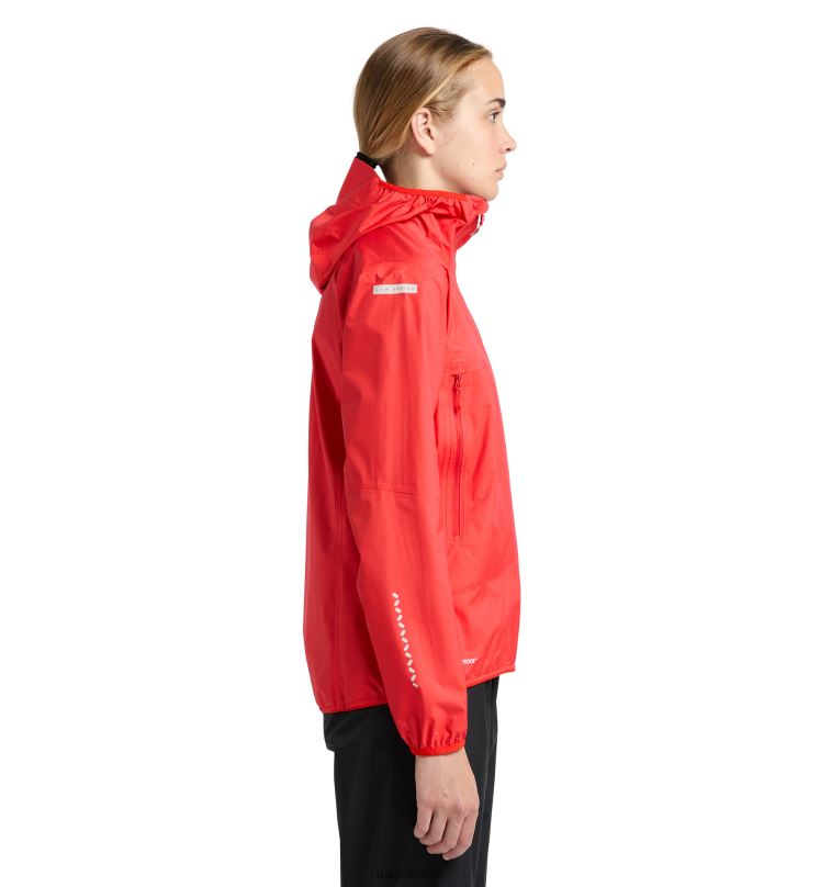 Poppy Red Women Haglofs L.I.M Proof Jacket Tops ZXT0L698