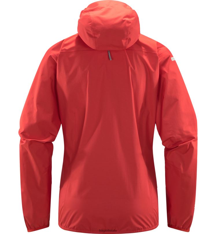 Poppy Red Women Haglofs L.I.M Proof Jacket Tops ZXT0L698