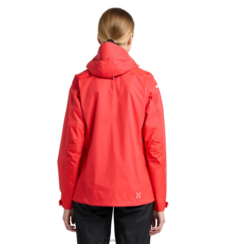 Poppy Red Women Haglofs L.I.M Rugged GTX Jacket Tops ZXT0L634