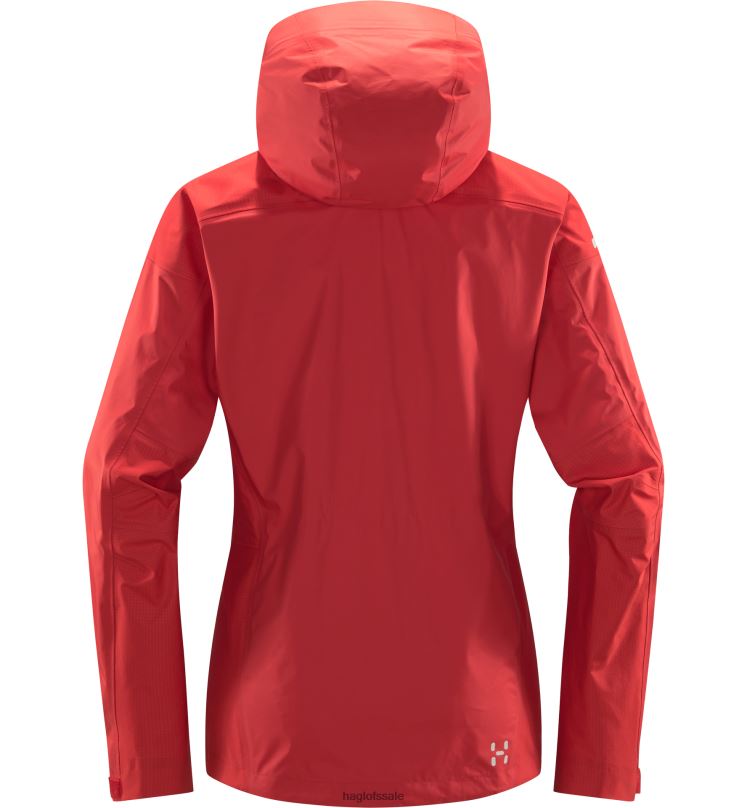 Poppy Red Women Haglofs L.I.M Rugged GTX Jacket Tops ZXT0L634