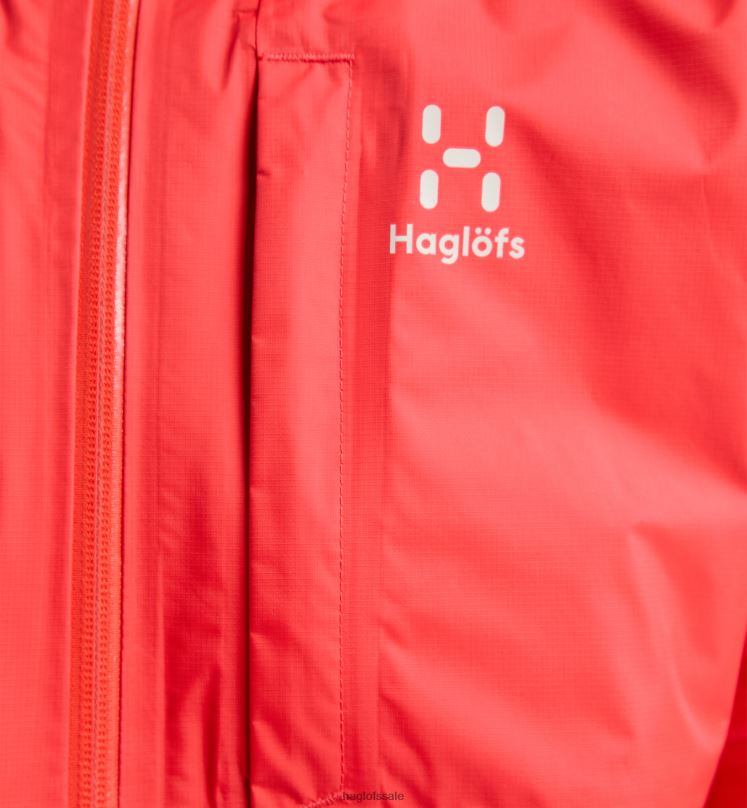 Poppy Red Women Haglofs L.I.M Rugged GTX Jacket Tops ZXT0L634