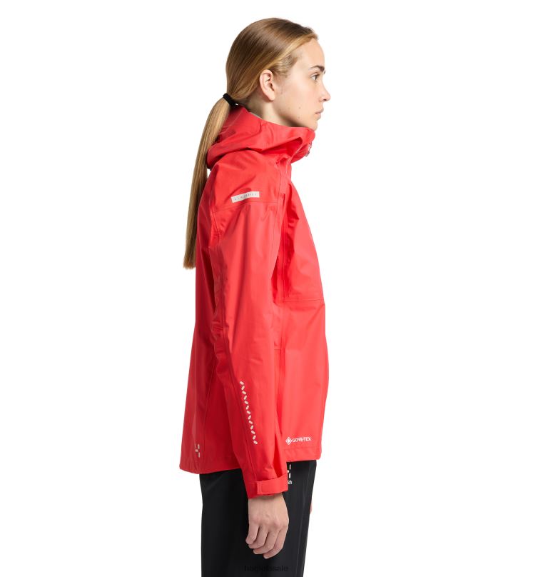 Poppy Red Women Haglofs L.I.M Rugged GTX Jacket Tops ZXT0L634
