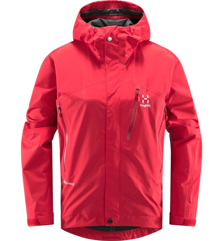 Scarlet Red Women Haglofs Astral GTX Jacket Tops ZXT0L540