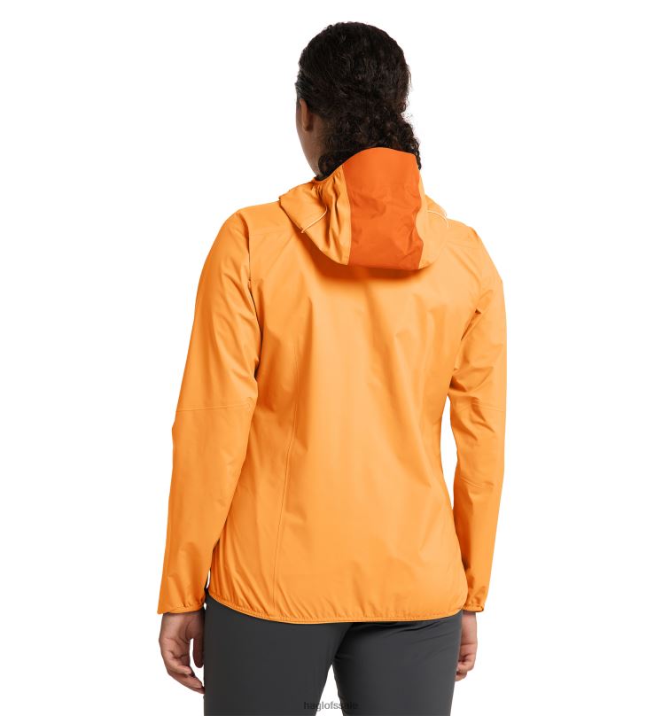 Soft Orange/Flame Orange Women Haglofs L.I.M GTX Active Jacket Tops ZXT0L577