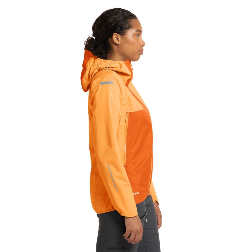 Soft Orange/Flame Orange Women Haglofs L.I.M GTX Active Jacket Tops ZXT0L577