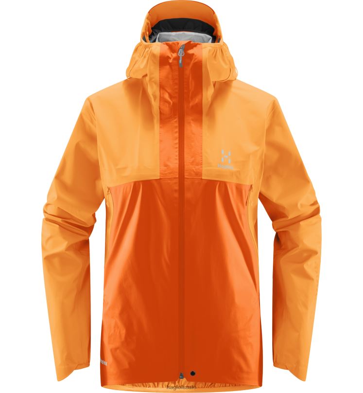 Soft Orange/Flame Orange Women Haglofs L.I.M GTX Active Jacket Tops ZXT0L577