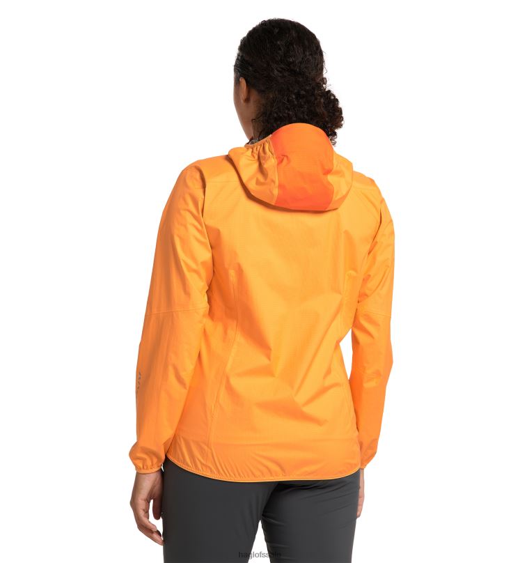 Soft Orange/Flame Orange Women Haglofs L.I.M Proof Jacket Tops ZXT0L697