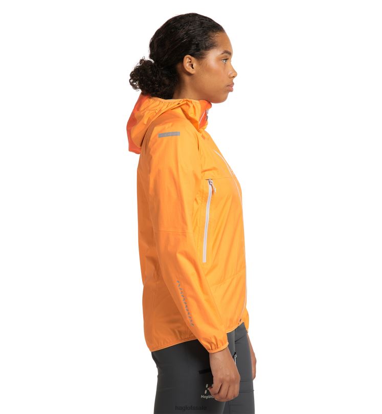 Soft Orange/Flame Orange Women Haglofs L.I.M Proof Jacket Tops ZXT0L697