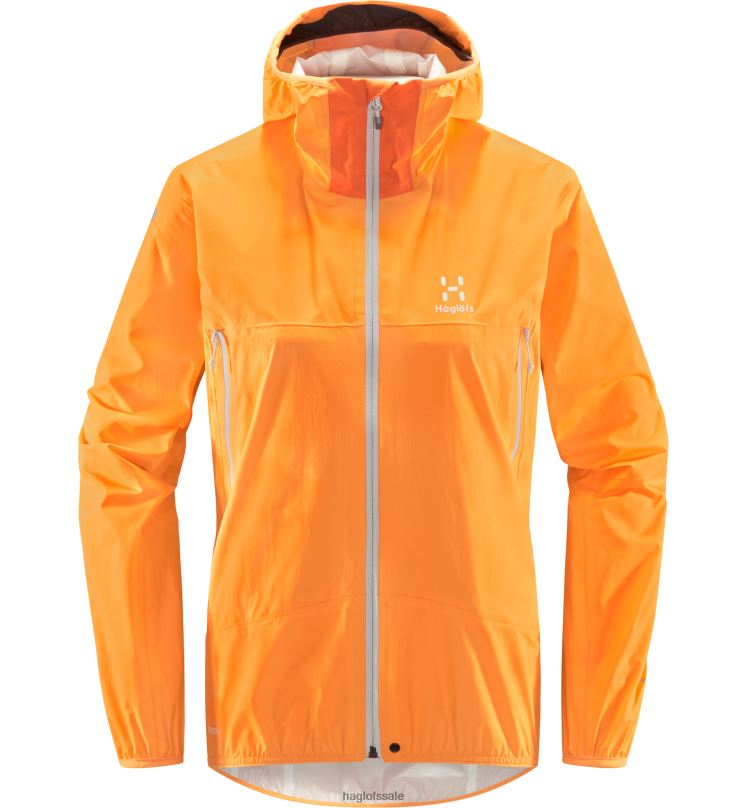 Soft Orange/Flame Orange Women Haglofs L.I.M Proof Jacket Tops ZXT0L697