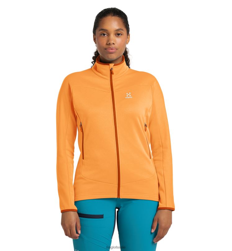 Soft Orange Women Haglofs Frost Mid Jacket Tops ZXT0L547