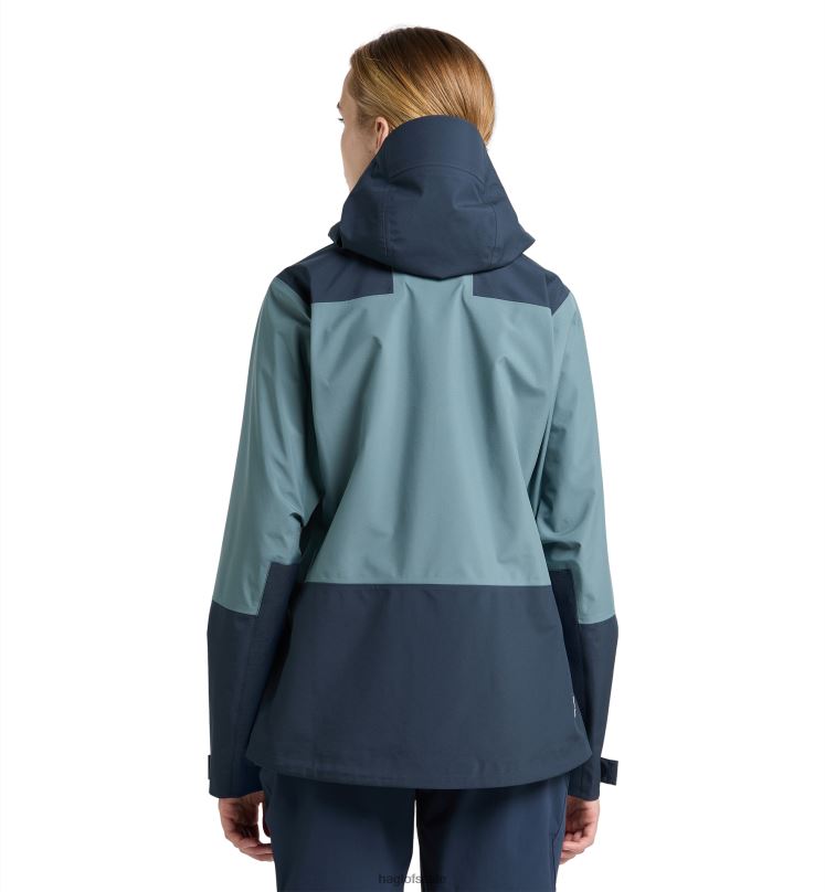 Steel Blue/Tarn Blue Women Haglofs ROC Sloper Proof Jacket Tops ZXT0L642