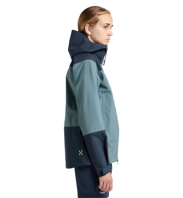 Steel Blue/Tarn Blue Women Haglofs ROC Sloper Proof Jacket Tops ZXT0L642