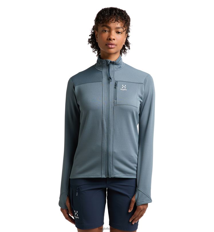 Steel Blue Women Haglofs ROC Spitz Mid Jacket Tops ZXT0L629