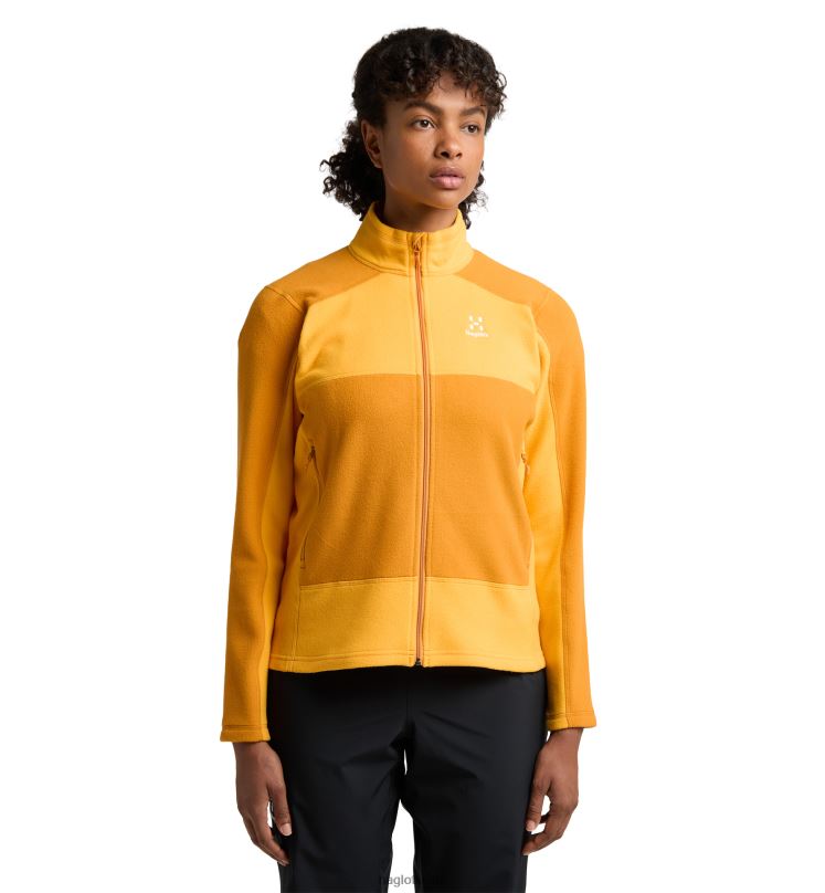 Sunny Yellow/Desert Yellow Women Haglofs Buteo Mid Jacket Tops ZXT0L574