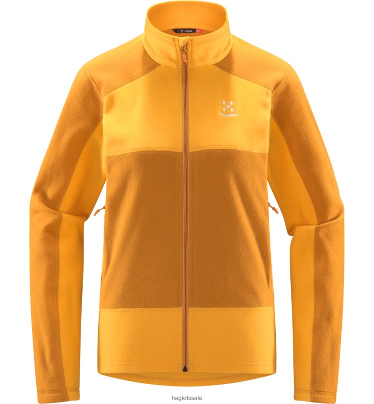 Sunny Yellow/Desert Yellow Women Haglofs Buteo Mid Jacket Tops ZXT0L574