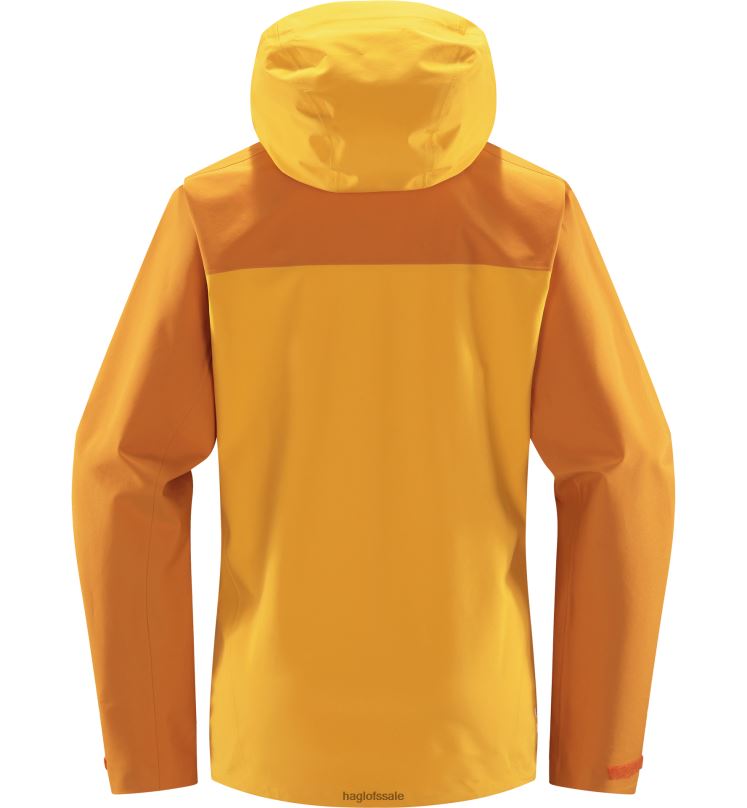 Sunny Yellow/Desert Yellow Women Haglofs Front Proof Jacket Tops ZXT0L620