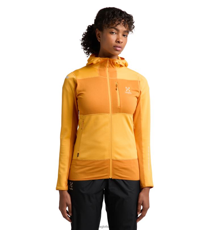 Sunny Yellow/Desert Yellow Women Haglofs L.I.M Mid Fast Hood Tops ZXT0L672