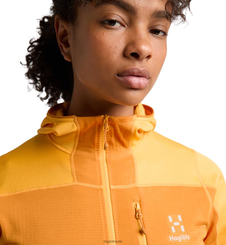 Sunny Yellow/Desert Yellow Women Haglofs L.I.M Mid Fast Hood Tops ZXT0L672