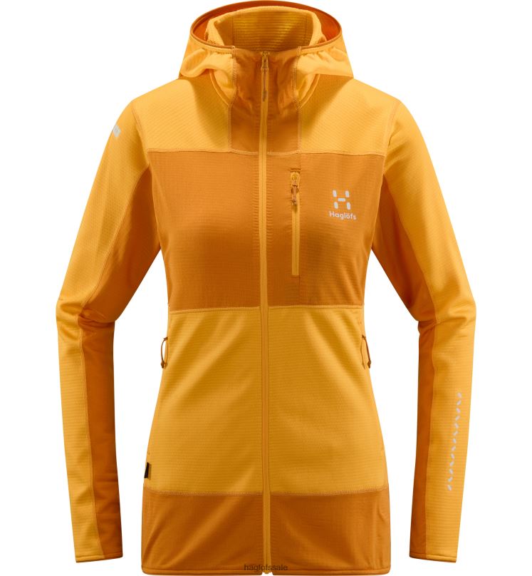 Sunny Yellow/Desert Yellow Women Haglofs L.I.M Mid Fast Hood Tops ZXT0L672
