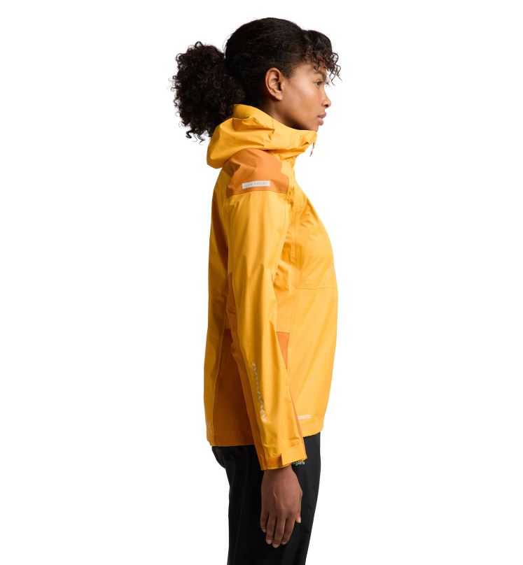 Sunny Yellow/Desert Yellow Women Haglofs L.I.M Rugged GTX Jacket Tops ZXT0L635