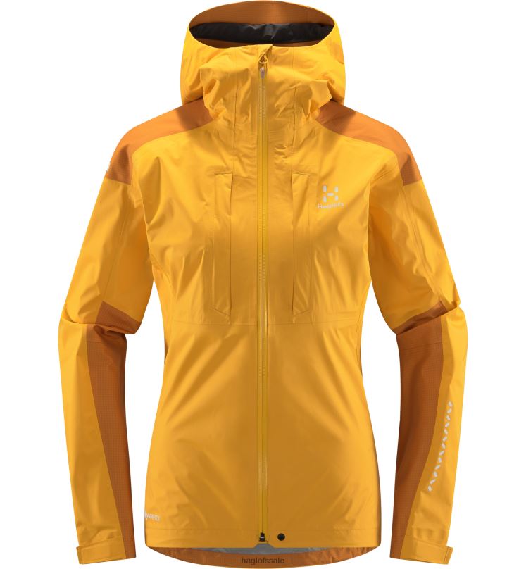 Sunny Yellow/Desert Yellow Women Haglofs L.I.M Rugged GTX Jacket Tops ZXT0L635