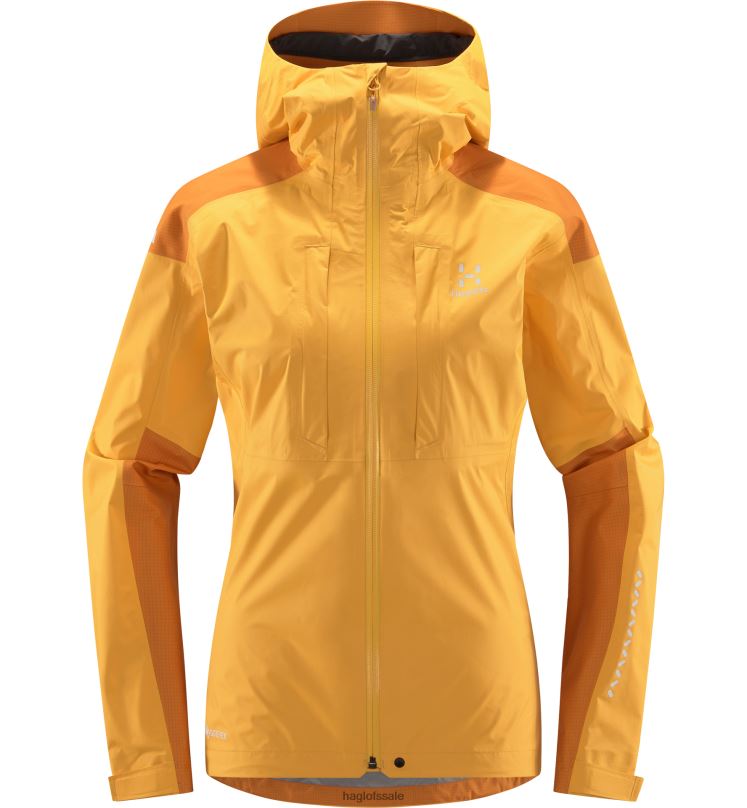 Sunny Yellow/Desert Yellow Women Haglofs L.I.M Rugged GTX Jacket Tops ZXT0L635