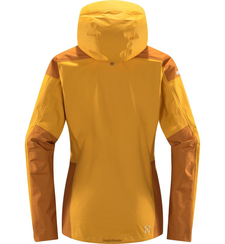 Sunny Yellow/Desert Yellow Women Haglofs L.I.M Rugged GTX Jacket Tops ZXT0L635
