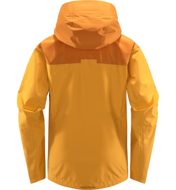 Sunny Yellow/Desert Yellow Women Haglofs ROC Flash GTX Jacket Tops ZXT0L639