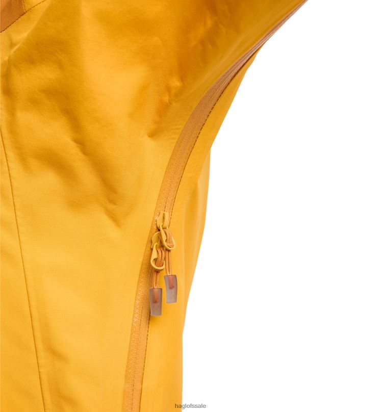 Sunny Yellow/Desert Yellow Women Haglofs ROC Flash GTX Jacket Tops ZXT0L639