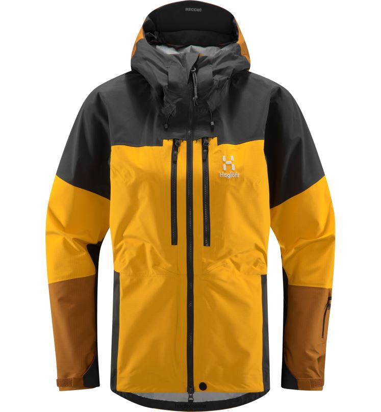 Sunny Yellow/Magnetite Women Haglofs Spitz GTX Pro Jacket Tops ZXT0L683