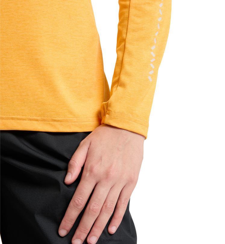 Sunny Yellow Women Haglofs L.I.M Strive Mid Top Tops ZXT0L592