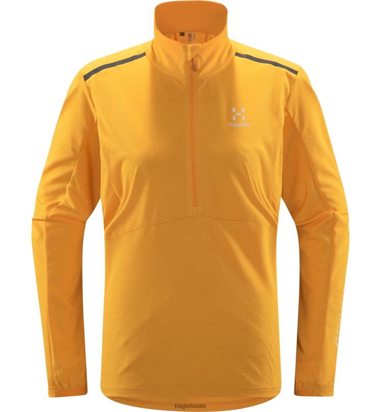 Sunny Yellow Women Haglofs L.I.M Strive Mid Top Tops ZXT0L592