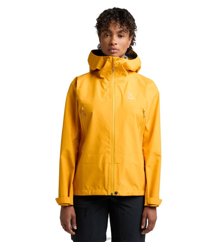 Sunny Yellow Women Haglofs Roc GTX Jacket Tops ZXT0L546