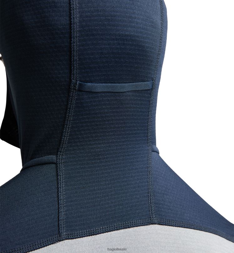 Tarn Blue/Concrete Women Haglofs ROC Flash Mid Hood Tops ZXT0L626