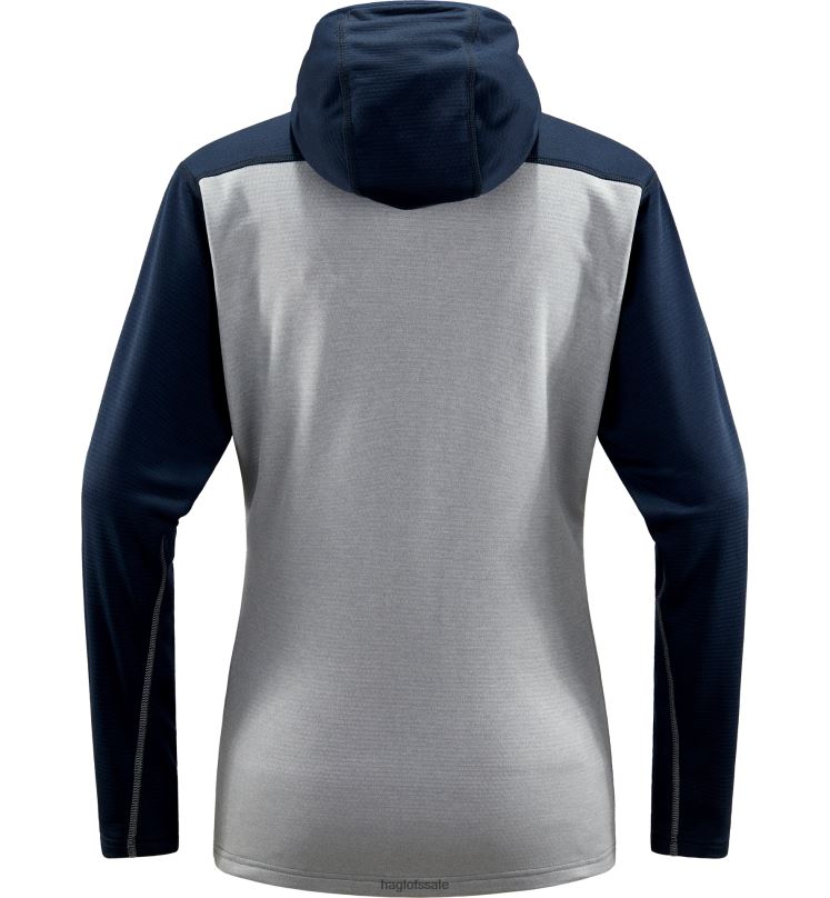 Tarn Blue/Concrete Women Haglofs ROC Flash Mid Hood Tops ZXT0L626
