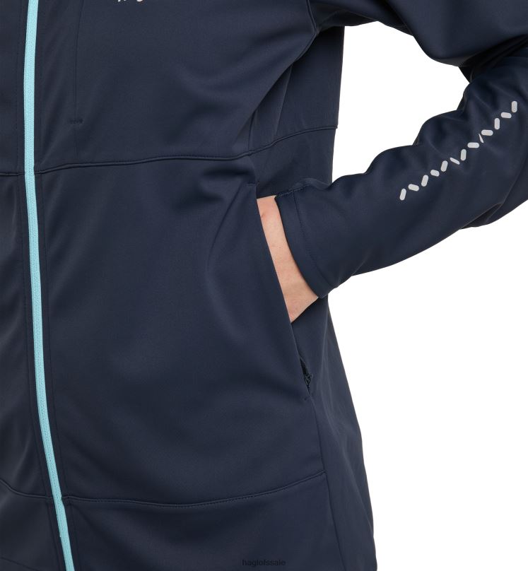 Tarn Blue/Frost Blue Women Haglofs L.I.M Hybrid Softshell Jacket Tops ZXT0L673