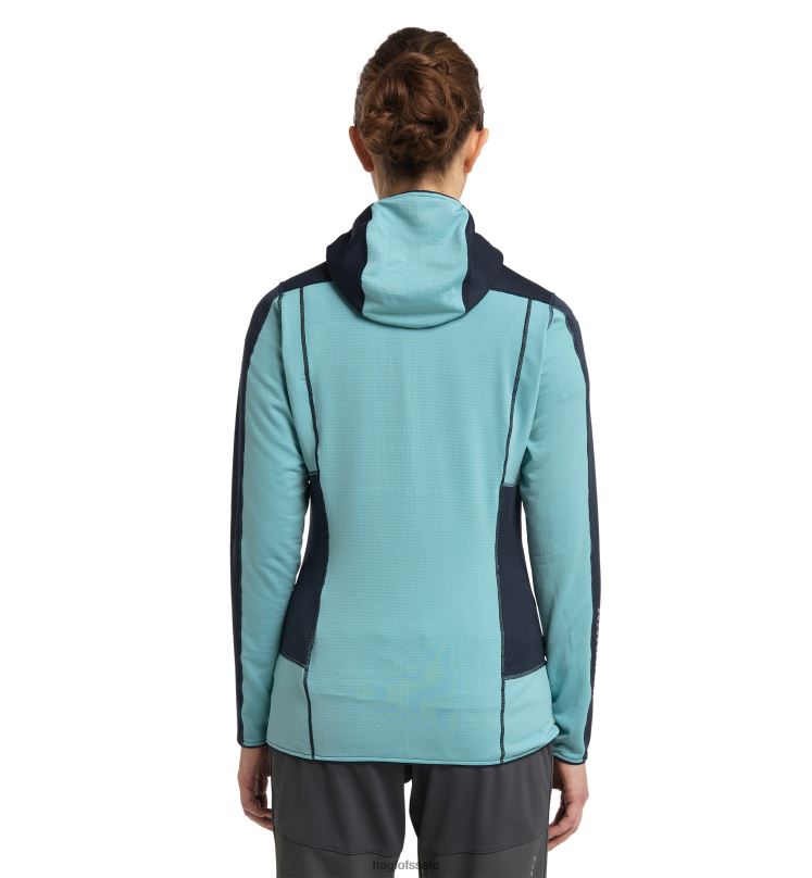Tarn Blue/Frost Blue Women Haglofs L.I.M Mid Fast Hood Tops ZXT0L670