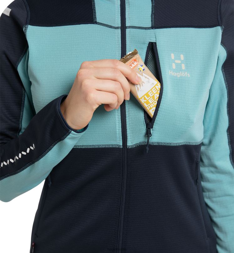 Tarn Blue/Frost Blue Women Haglofs L.I.M Mid Fast Hood Tops ZXT0L670
