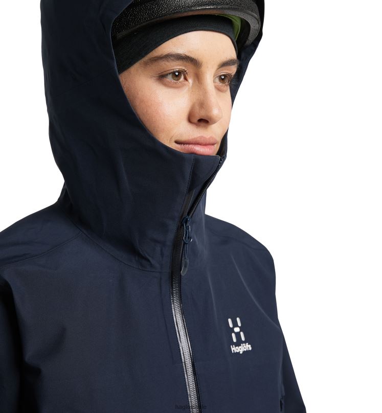 Tarn Blue Solid Women Haglofs Roc GTX Jacket Tops ZXT0L545